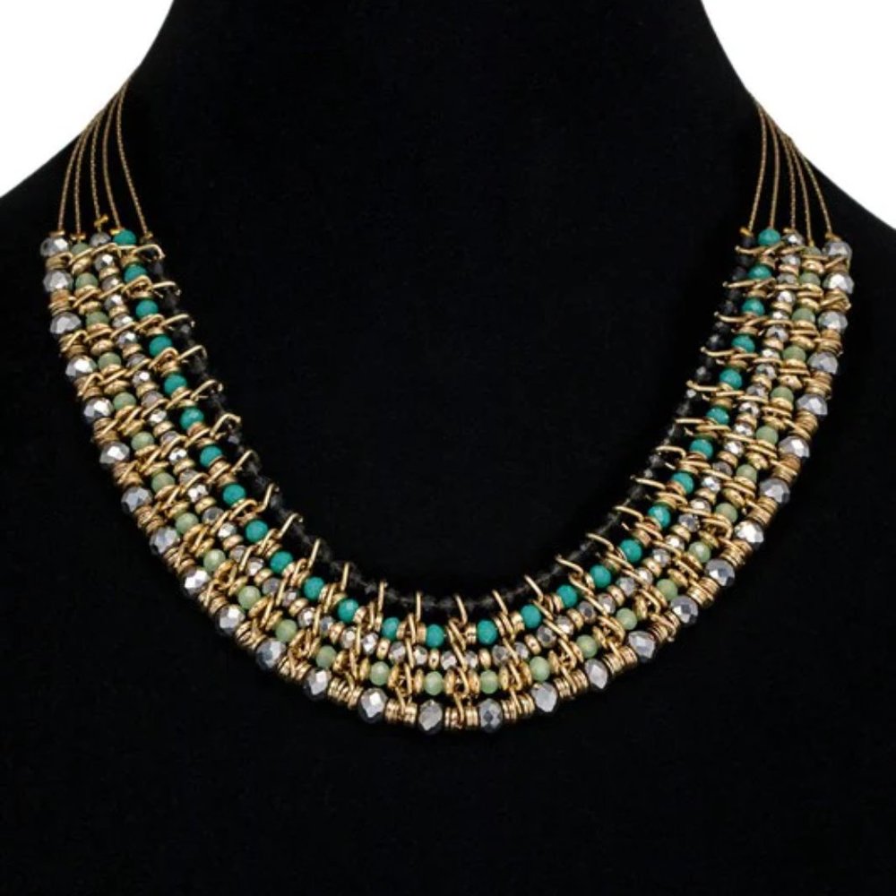 Natural Stone Tassel Statement Necklace - Picture 6 of 7